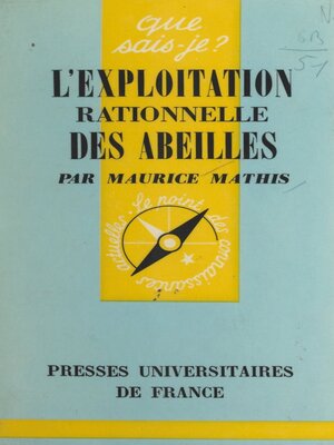cover image of L'exploitation rationnelle des abeilles